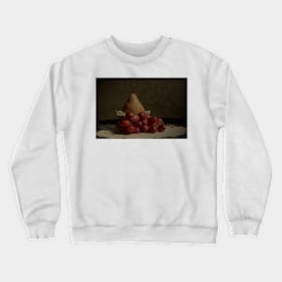 Bosc Pear and Grapes - Old World Stills Series Crewneck Sweatshirt